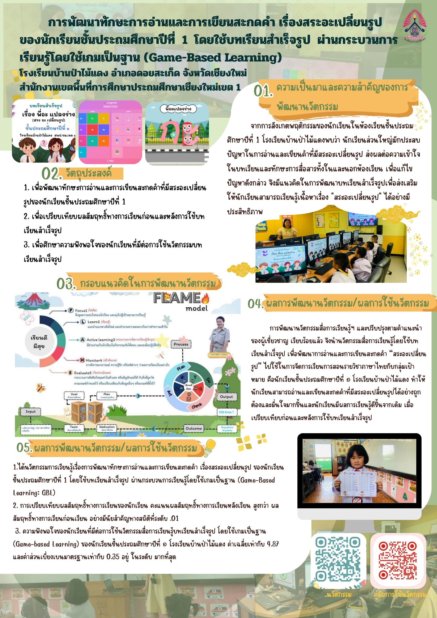 ผลงานนวัตกรรมของ นางสาวพิชยา สายหลาน